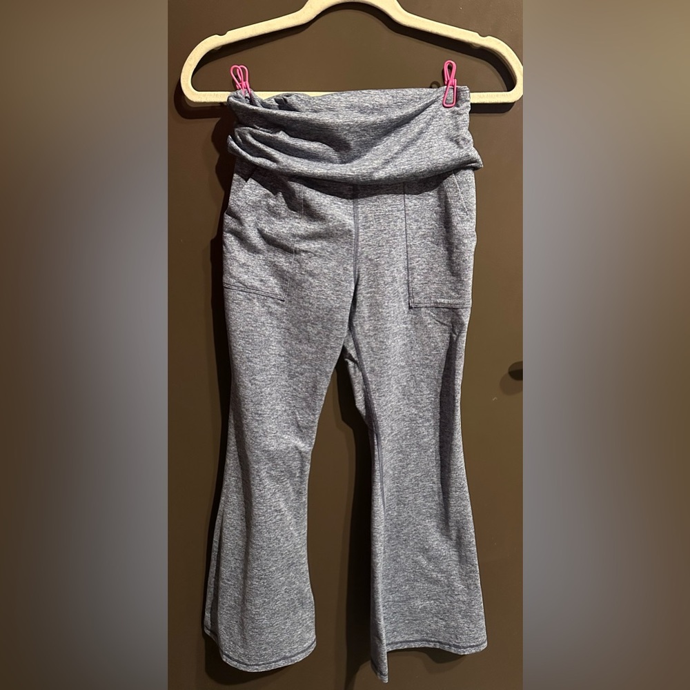 Aerie Marled Flare Fold Over Leggings  Size Medium Yoga